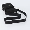 PRADA Shoulder Bag Nylon Silver Black Auth ep12328-7
