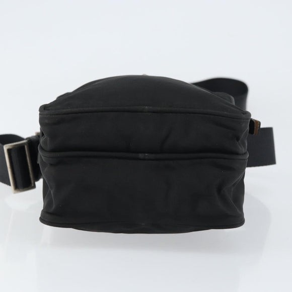 PRADA Shoulder Bag Nylon Silver Black Auth ep12328
