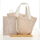 LOUIS VUITTON Monogram Beach Line Cabas Ipanema GM Bag Beige M95986 Auth ep12331-12