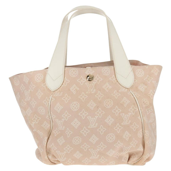 LOUIS VUITTON Monogram Beach Line Cabas Ipanema GM Bag Beige M95986 Auth ep12331
