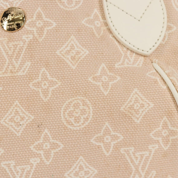 LOUIS VUITTON Monogram Beach Line Cabas Ipanema GM Bag Beige M95986 Auth ep12331