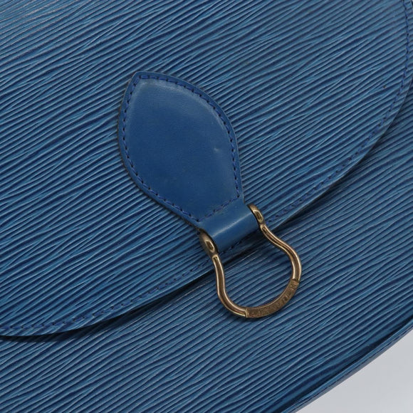 LOUIS VUITTON Epi Saint Cloud GM Shoulder Bag Toledo Blue M52195 LV Auth ep12333