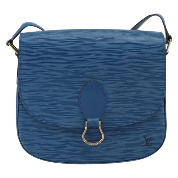 LOUIS VUITTON Epi Saint Cloud GM Shoulder Bag Toledo Blue M52195 LV Auth ep12333