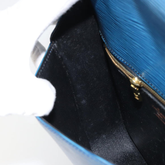 LOUIS VUITTON Epi Saint Cloud GM Shoulder Bag Toledo Blue M52195 LV Auth ep12333