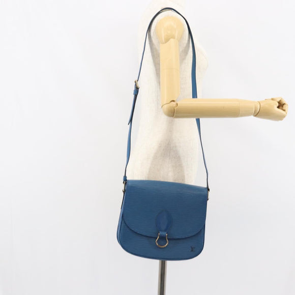 LOUIS VUITTON Epi Saint Cloud GM Shoulder Bag Toledo Blue M52195 LV Auth ep12333