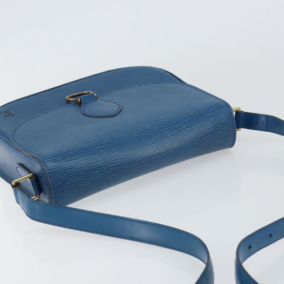 LOUIS VUITTON Epi Saint Cloud GM Shoulder Bag Toledo Blue M52195 LV Auth ep12333