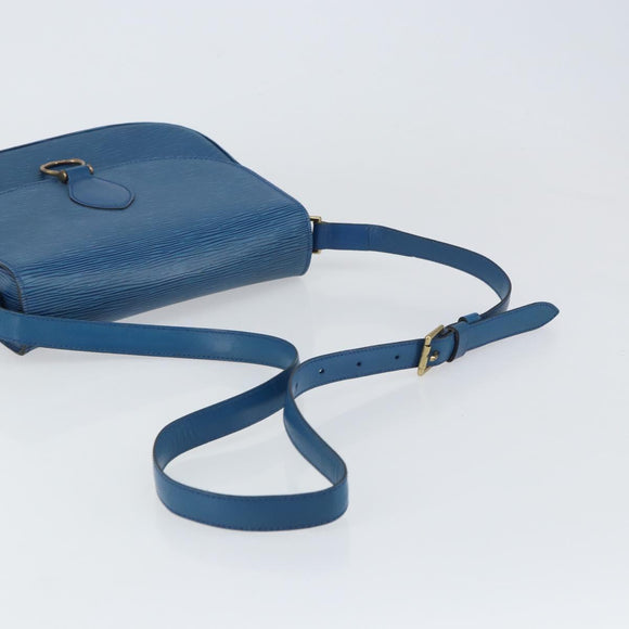 LOUIS VUITTON Epi Saint Cloud GM Shoulder Bag Toledo Blue M52195 LV Auth ep12333