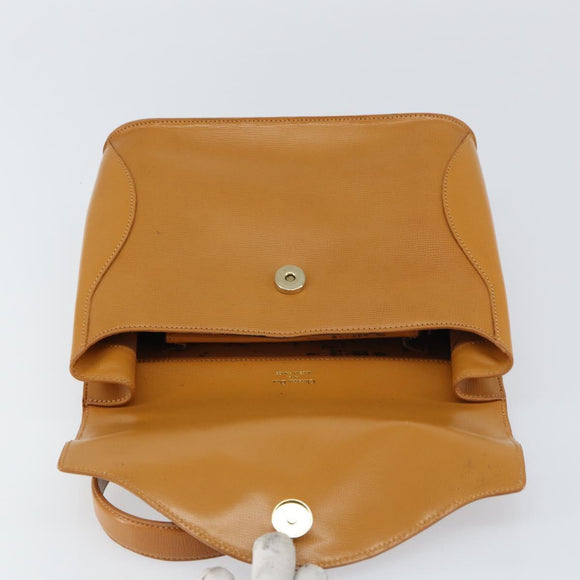 Christian Dior Hand Bag Leather Brown Gold Auth ep12336