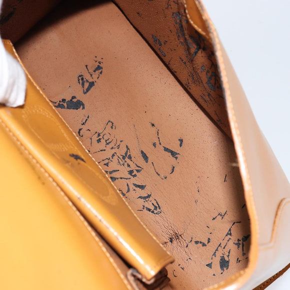 Christian Dior Hand Bag Leather Brown Gold Auth ep12336