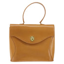 Christian Dior Hand Bag Leather Brown Gold Auth ep12336-2
