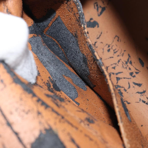 Christian Dior Hand Bag Leather Brown Gold Auth ep12336