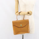 Christian Dior Hand Bag Leather Brown Gold Auth ep12336-22