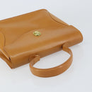 Christian Dior Hand Bag Leather Brown Gold Auth ep12336-6