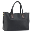 BOTTEGA VENETA Shopper Bag Leer Zwart Goud Auth ep12337-1