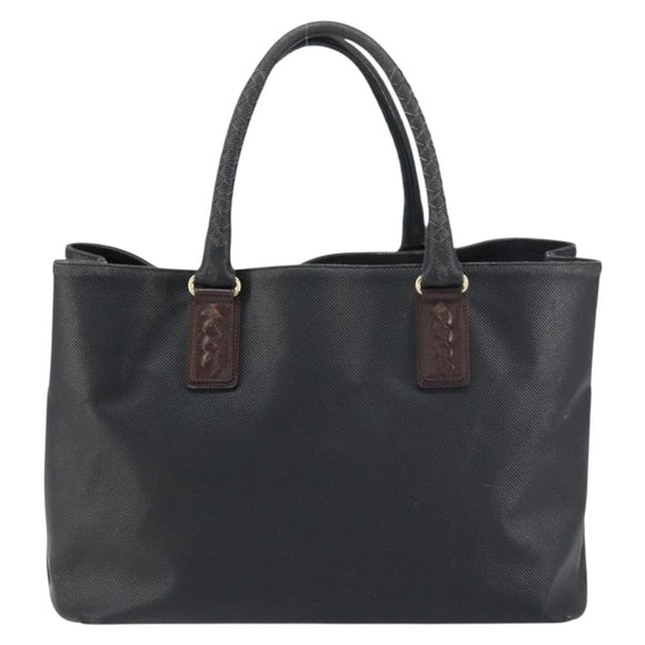 BOTTEGA VENETA Shopper Bag Leer Zwart Goud Auth ep12337