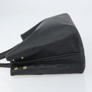 BOTTEGA VENETA Shopper Bag Leer Zwart Goud Auth ep12337-4