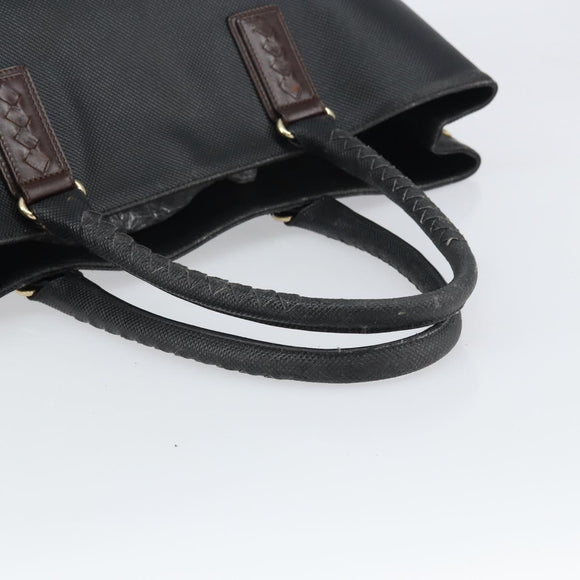 BOTTEGA VENETA Shopper Bag Leer Zwart Goud Auth ep12337