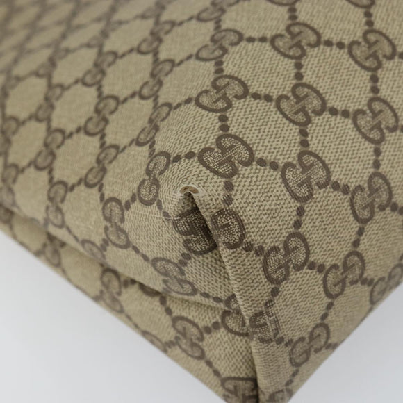 GUCCI GG Supreme Tote Bag PVC Beige Gold Auth ep12338