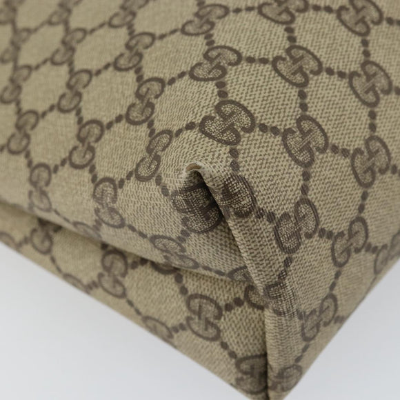 GUCCI GG Supreme Tote Bag PVC Beige Gold Auth ep12338