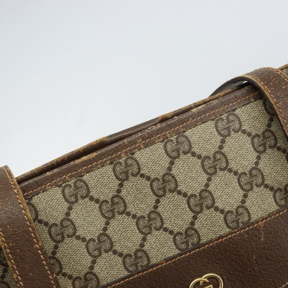 GUCCI GG Supreme Tote Bag PVC Beige Gold Auth ep12338