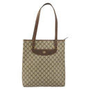 GUCCI GG Supreme Tote Bag PVC Beige Gold Auth ep12338-2
