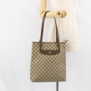 GUCCI GG Supreme Tote Bag PVC Beige Gold Auth ep12338-22