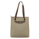 GUCCI GG Supreme Tote Bag PVC Beige Gold Auth ep12338-3