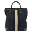 GUCCI GG Canvas Tote Bag Black Silver Auth ep12343-2