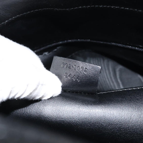 GUCCI GG Canvas Tote Bag Black Silver Auth ep12343