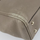 GUCCI Soho Tote Bag Leather Gray Gold 282307 Auth ep12345-14