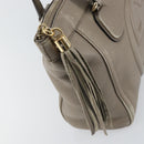 GUCCI Soho Tote Bag Leather Gray Gold 282307 Auth ep12345-10