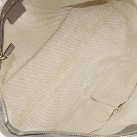 GUCCI Soho Tote Bag Leather Gray Gold 282307 Auth ep12345