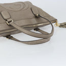 GUCCI Soho Tote Bag Leather Gray Gold 282307 Auth ep12345-7