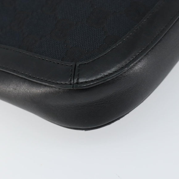 GUCCI GG Canvas Shoulder Bag Black Gold 001 4142 Auth ep12350