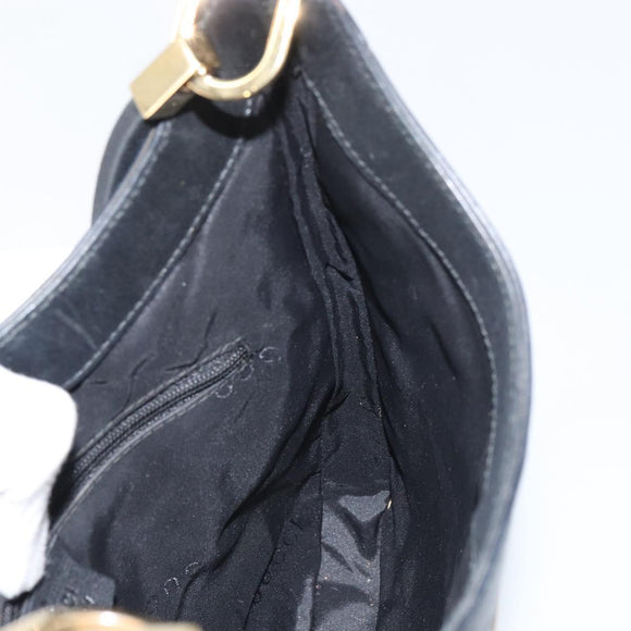 GUCCI GG Canvas Shoulder Bag Black Gold 001 4142 Auth ep12350