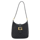 GUCCI GG Canvas Shoulder Bag Black Gold 001 4142 Auth ep12350-13