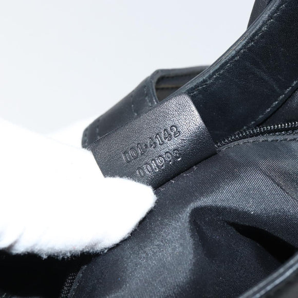 GUCCI GG Canvas Shoulder Bag Black Gold 001 4142 Auth ep12350