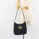 GUCCI GG Canvas Shoulder Bag Black Gold 001 4142 Auth ep12350-22