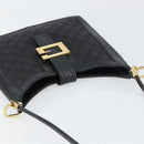 GUCCI GG Canvas Shoulder Bag Black Gold 001 4142 Auth ep12350-6