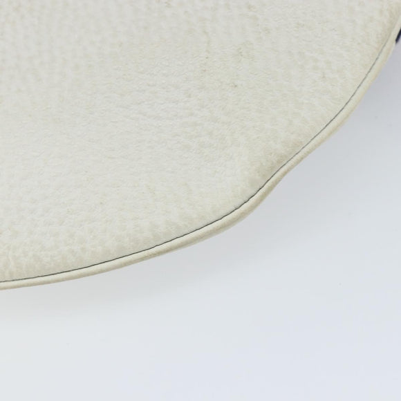 GUCCI Sherry Line Shoulder Bag Leather White Gold Red 130771 Auth ep12352