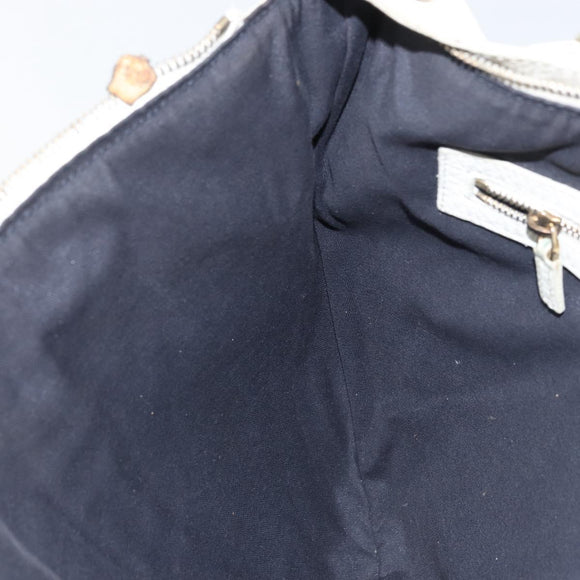 GUCCI Sherry Line Shoulder Bag Leather White Gold Red 130771 Auth ep12352