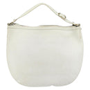 GUCCI Sherry Line Shoulder Bag Leather White Gold Red 130771 Auth ep12352-3