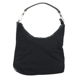 GUCCI Hand Bag Nylon Enamel Black Silver 000 0602 3754 Auth ep12353