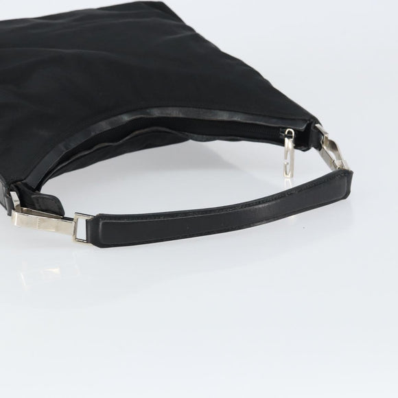 GUCCI Hand Bag Nylon Enamel Black Silver 000 0602 3754 Auth ep12353