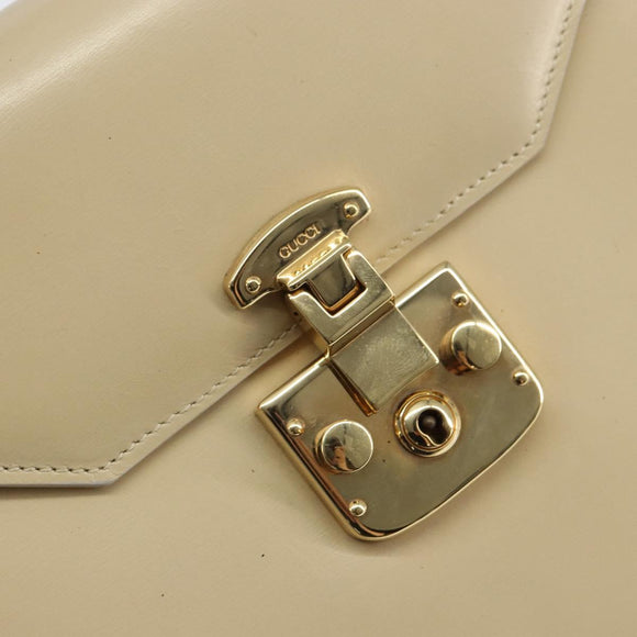 GUCCI Hand Bag Leather Beige Gold 000 2026 0258 Auth ep12356