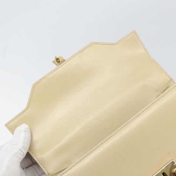 GUCCI Hand Bag Leather Beige Gold 000 2026 0258 Auth ep12356