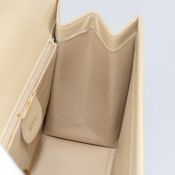 GUCCI Hand Bag Leather Beige Gold 000 2026 0258 Auth ep12356