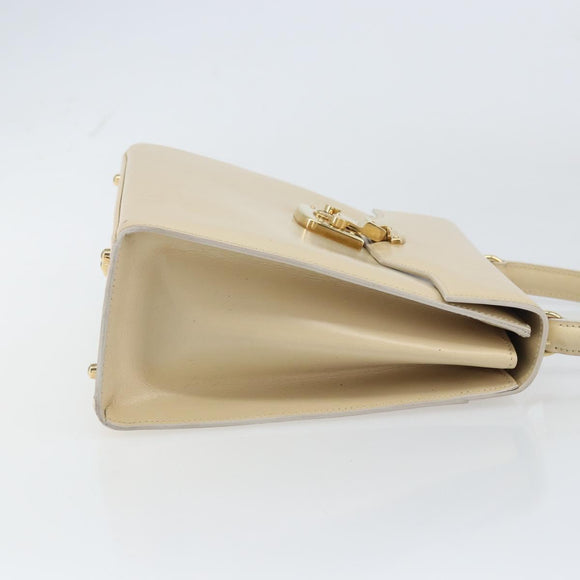 GUCCI Hand Bag Leather Beige Gold 000 2026 0258 Auth ep12356