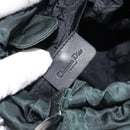 Christian Dior Hand Bag Nylon Khaki Silver Auth ep12359-17