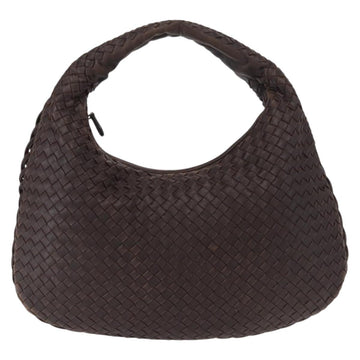 BOTTEGA VENETA INTRECCIATO Hobo Shoulder Bag Leather Brown Auth ep12361 - 0